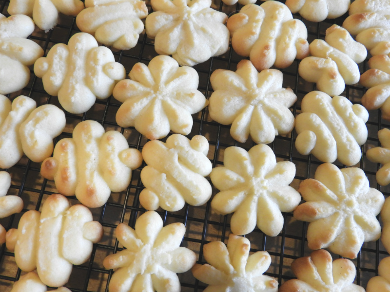 Vanilla Almond Spritz Cookies